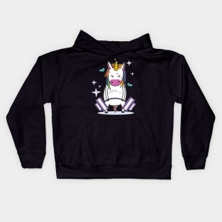 Unicorn Weightlifting T shirt Deadlift Fitness Gym Tee Kids Hoodie